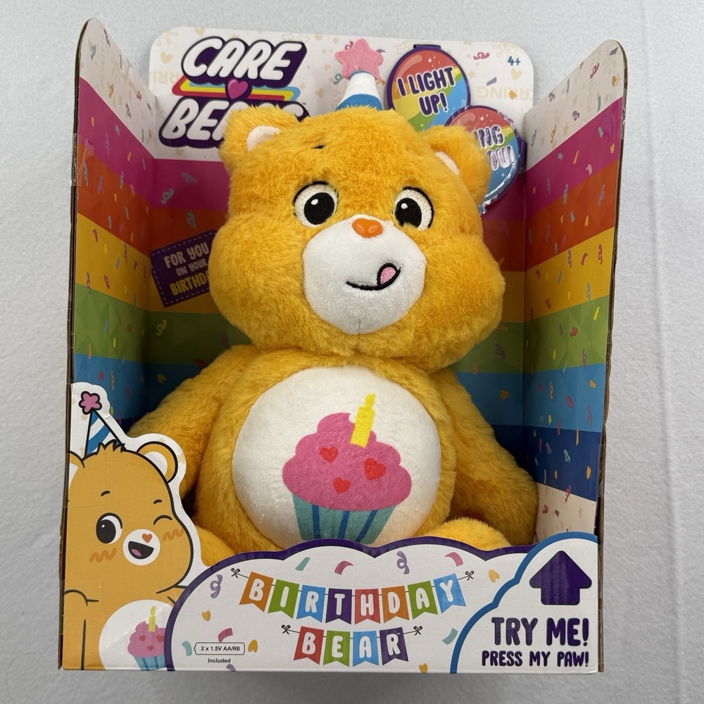 Care Bears Birthday Bear Plush Lights & Sounds‎ 2021 NEW Walmart Exclusive
